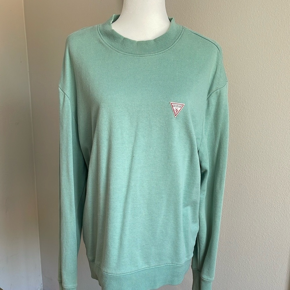 Guess Men's Green Sweater Size L